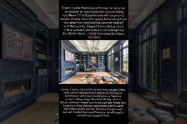 French Castle Masterpiece Mansion in prestigious community, full outdoor kitchen & backyard resort!