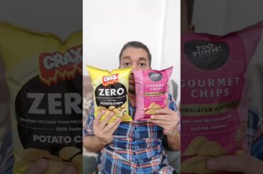 Crax Zero Potato Chips Vs Too yumm Gourmet Chips Himalayan Pink Salt #foodie #chips #shorts