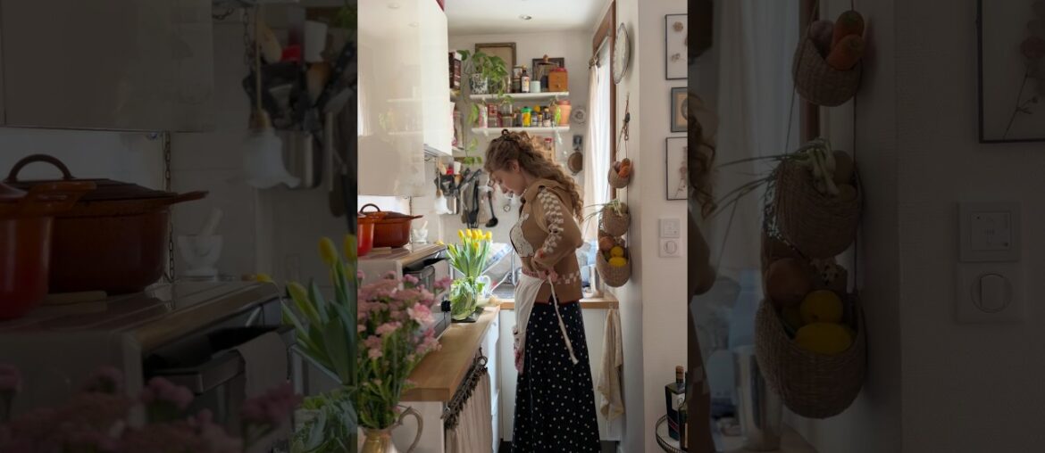 Let’s make Easter lunch in my tiny Parisian kitchen!#paris #kitchen #easter #lunch #slowliving #meal