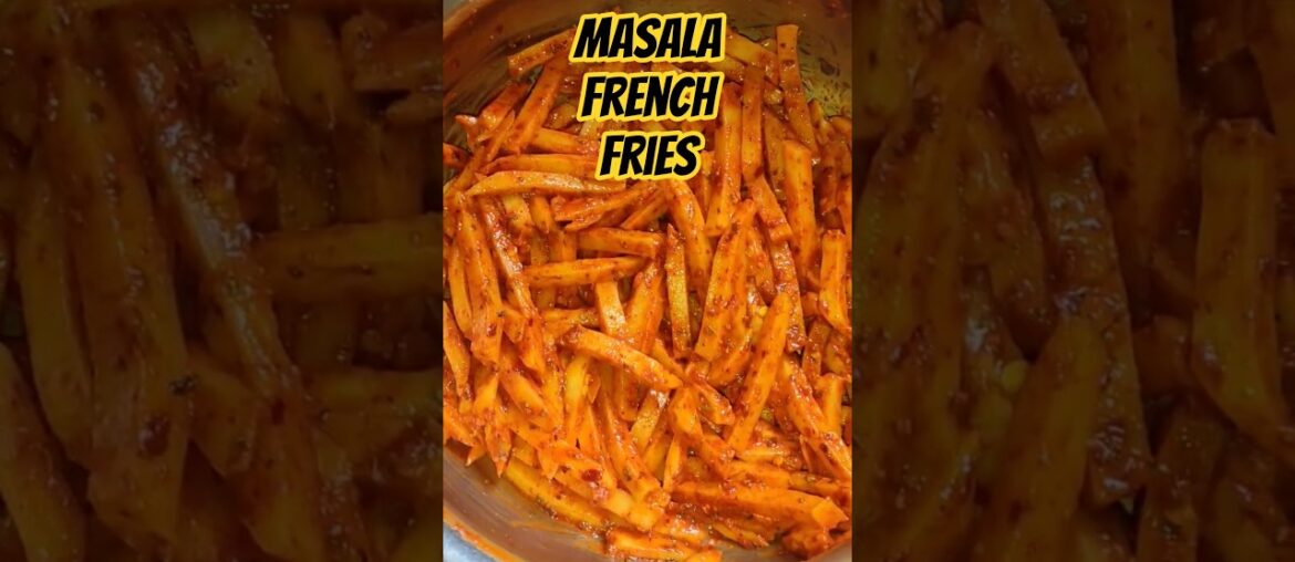 Masala French Fries in Airfryer/Less oil fries #trendingshorts #food #homecuisine #airfryerrecipes