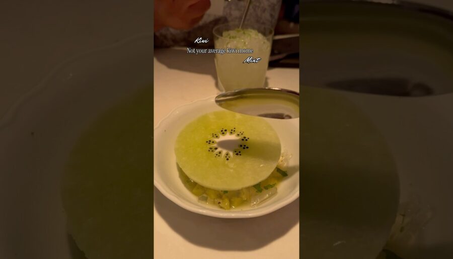 Carbs were couture & dessert is art🥝#MichelinGuide #luxurydining #Dessert #DessertPorn #Chefstable