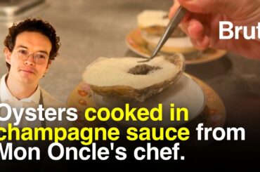 BRUT. FOOD | Oysters cooked in champagne sauce from Mon Oncle's chef.