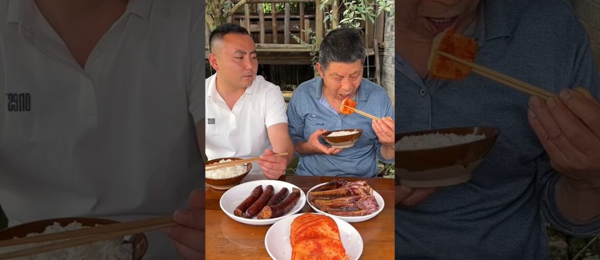 Xiao Jiu really doesn't play by the rules.#gourmet food#村生Live #curedmeat #Xiaojiucuredporksausage