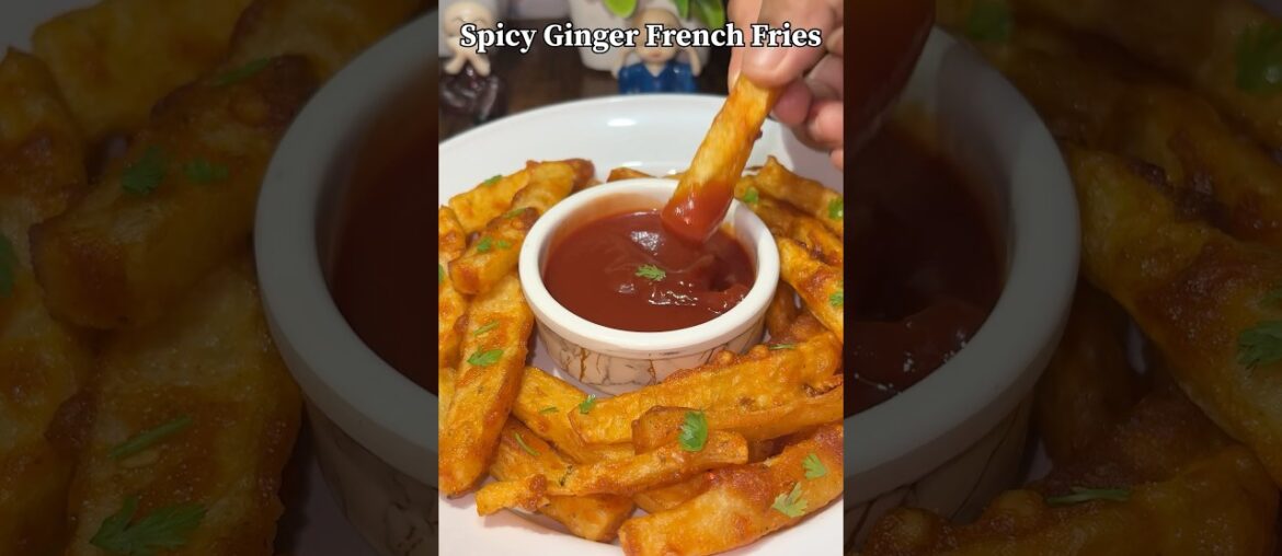 Spicy Ginger French Fries Recipe ❤️🍟 #frenchfries #snacksrecipe