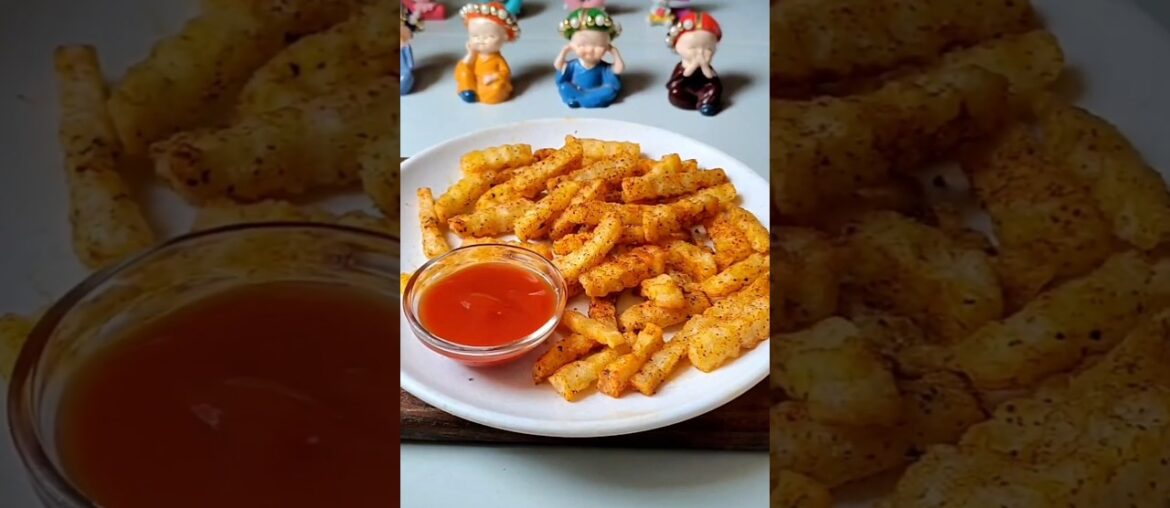 Crinkle Cut French Fries 🍟| The Crispiest Fries You'll Ever Make! 😍🤤🔥#shorts #frenchfries
