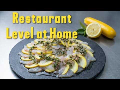 Ultimate Sea Bass Carpaccio | Fine Dining Recipe with Yellow Zucchini
