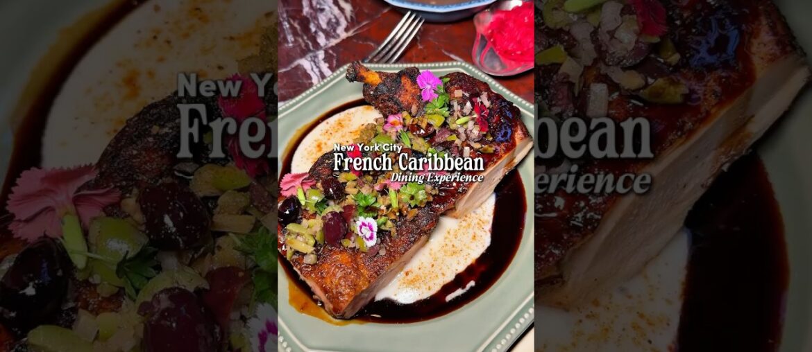 French Caribbean Cuisine inside the Printemps building in New York City 🌍🍽️ #nycfoodie