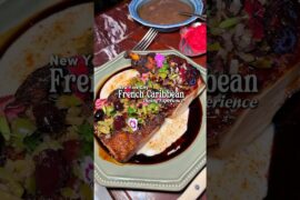 French Caribbean Cuisine inside the Printemps building in New York City 🌍🍽️ #nycfoodie