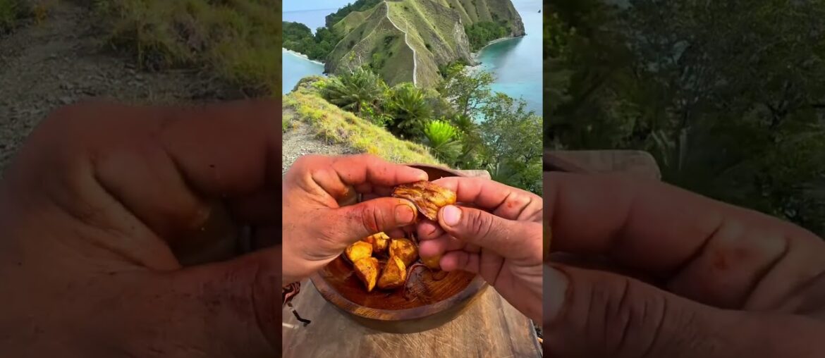 Enjoying steak and fries on a beautiful island.#outdoorgourmet#gourmetfoodandbeautifulscen...