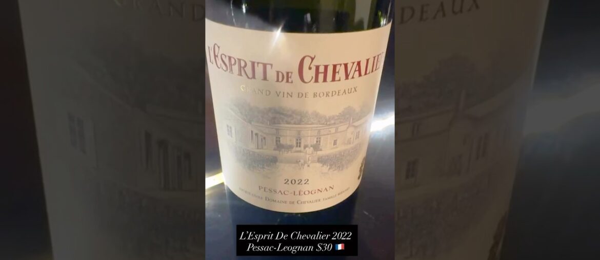 L’Esprit De Chevalier 2022 Pessac-Leognan $30! #wine #review #bordeaux #winelover #france #winetime