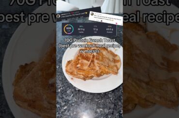 High-protein French toast RECIPE (interchangeable carbs) — 70g #highproteinrecipe #frenchtoast