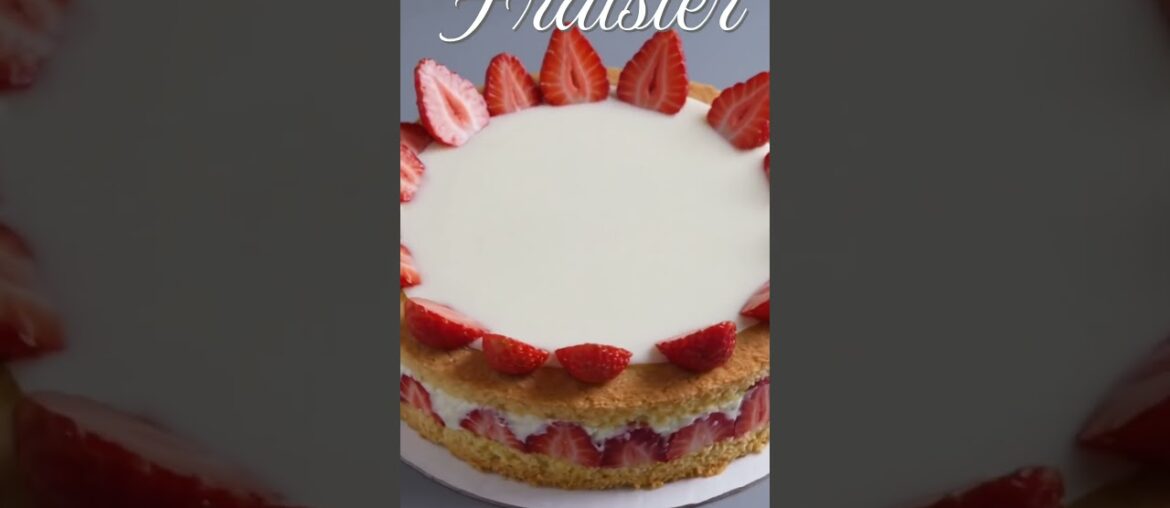 Authentic Fraisier Cake Recipe in description #strawberry #baking #recipe #pastry Authentic Fraisier Cake Recipe in description #strawberry #baking #recipe #pastry