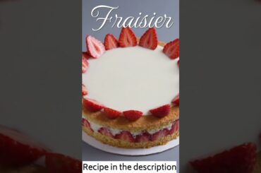 Authentic Fraisier Cake Recipe in description #strawberry #baking  #recipe #pastry