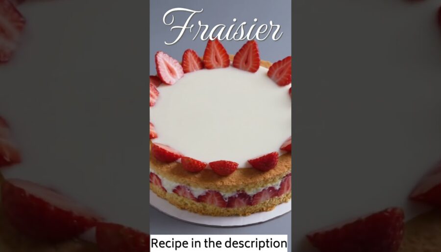 Authentic Fraisier Cake Recipe in description #strawberry #baking  #recipe #pastry