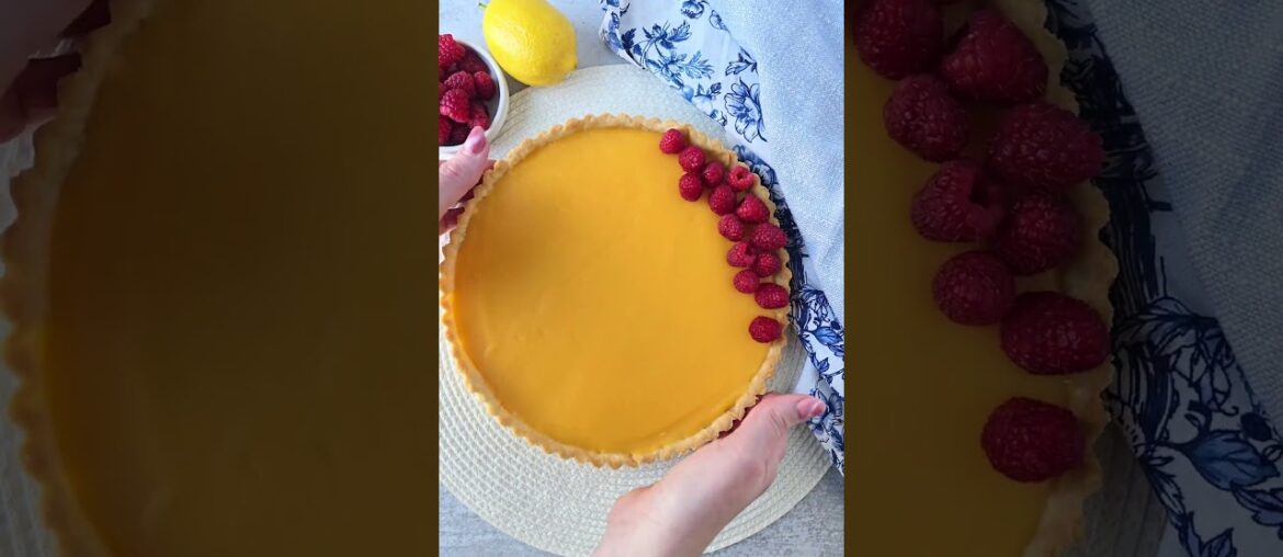 French Lemon Tart #lemondessert #foodvideos #recipe #baking #springrecipes