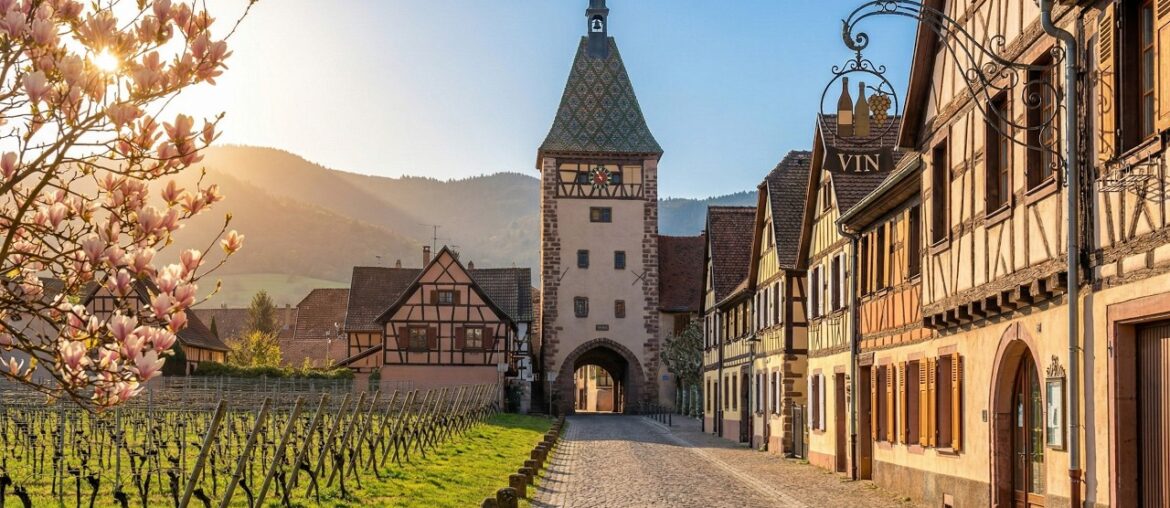 Disney-like Fairytale French Villages on Bike | Part2 | Kaysersberg to Ribeauvillé 4K Cycling