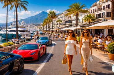 Marbella Spain Walking Tour 4K 🇪🇸 | Puerto Banús Marina & Luxury Life