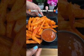 Spicy Garlic French fries🍟 5 min hack #cooking #shorts #youtubeshorts #trending #viral #streetfood