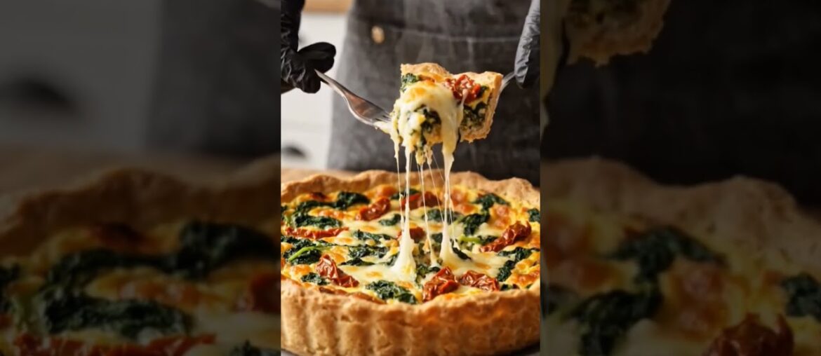 Savory Quiche Serving​#Cooking #Foodie #Quiche #Gourmet #Cinematic #Veo3#viral #shorts