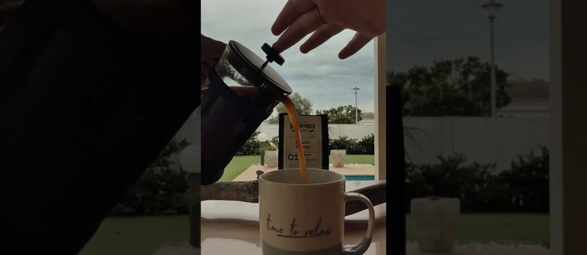 How to French press coffee #exploremore #coffee #asmrfood #asmrfood #travelcoffee #coffeelover ee