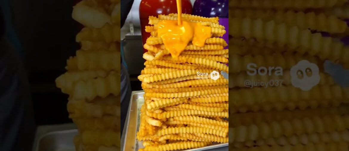 Chicken and Dumplings with Cheese Fries #viral #foodie #soralife #cooking #viral #viralvideo