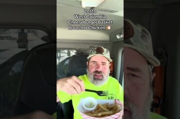 Zesto West Columbia Cheeseburger Basket French Fries Cole Slaw Fried Chickek Sweet Tea #shorts