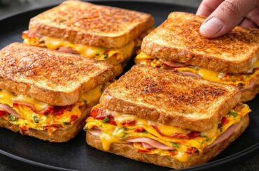 Es ist leckerer und einfacher als Pizza! French Toast Sandwich mit Ei in 5 Minuten!