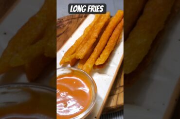 Long fries Recipe|#frenchfries #frenchfries #friesrecipe #crispyfries #quicksnacks #viralshorts #yt