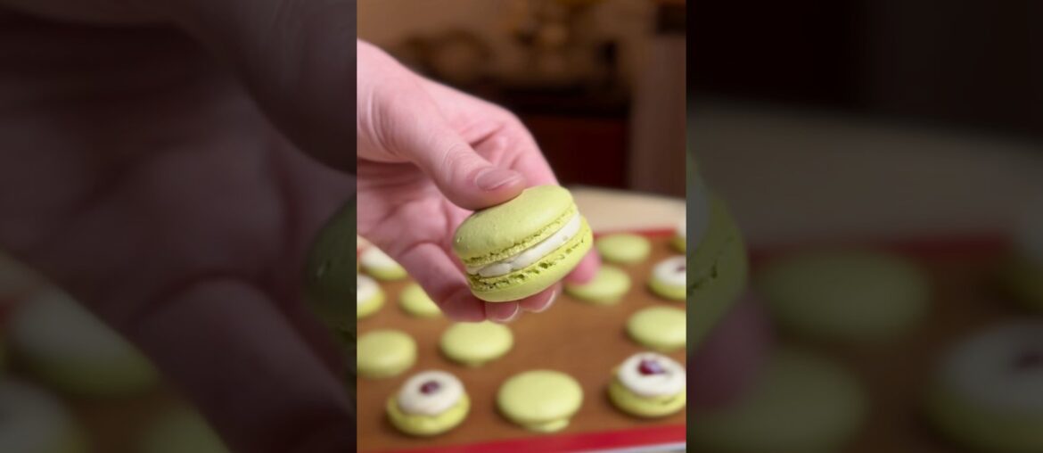 Let’s make pistachio macarons in my tiny Parisian kitchen! #pastry #recipe #dessert #baking #kitchen