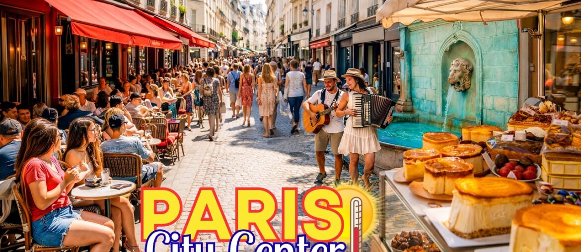 Paris Sunny Day in The City Center 27°C ☀️💃 An Amazing Atmosphere | 4K Paris Walk