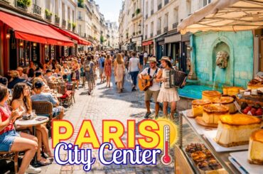 Paris Sunny Day in The City Center 27°C ☀️💃 An Amazing Atmosphere | 4K Paris Walk