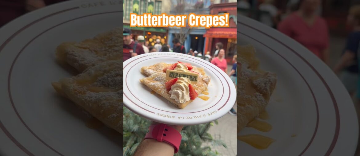 You can find Butterbeer crepes @UniversalOrlando in the Wizarding World at Epic Universe!