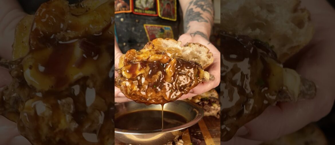 FRENCH DIP SANDWICH 👀 #shorts