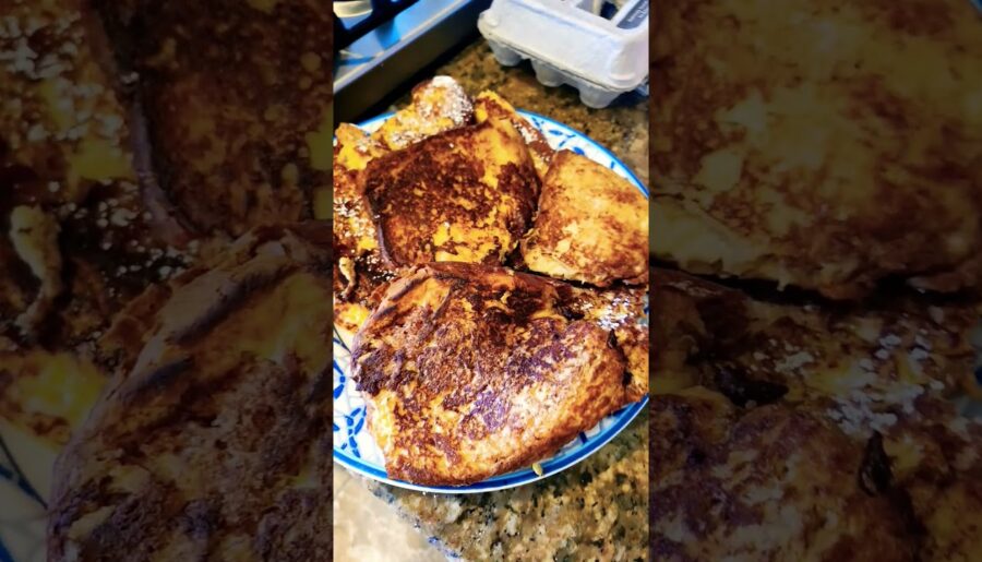 Portuguese sweet bread French 🍞 toast #vlog #foodie #breakfast #portuguese #shorts #eat