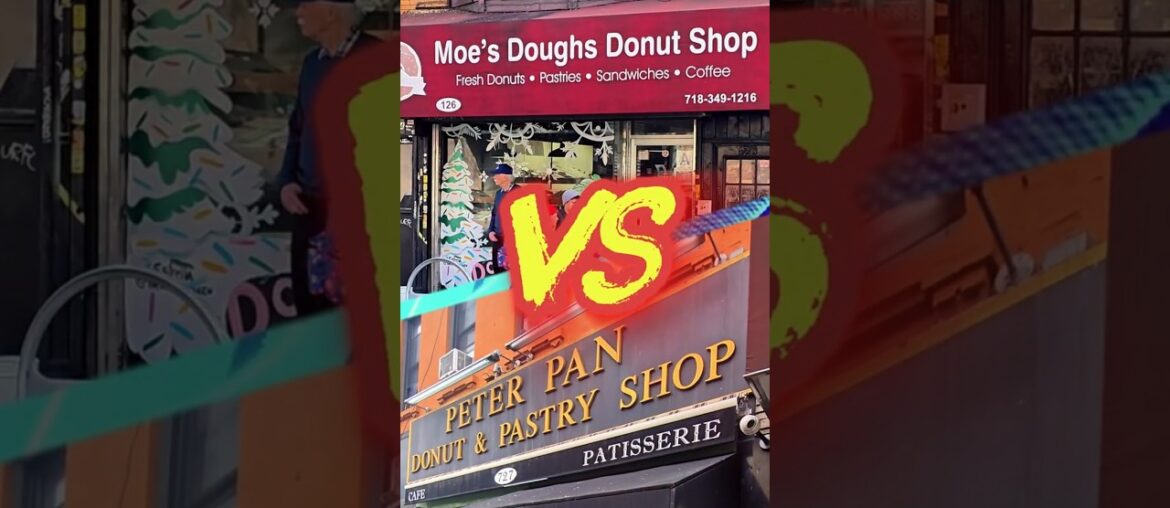 Brooklyn's Donut WAR! 🍩: PeterPan Vs Moe's Doughs #shorts
