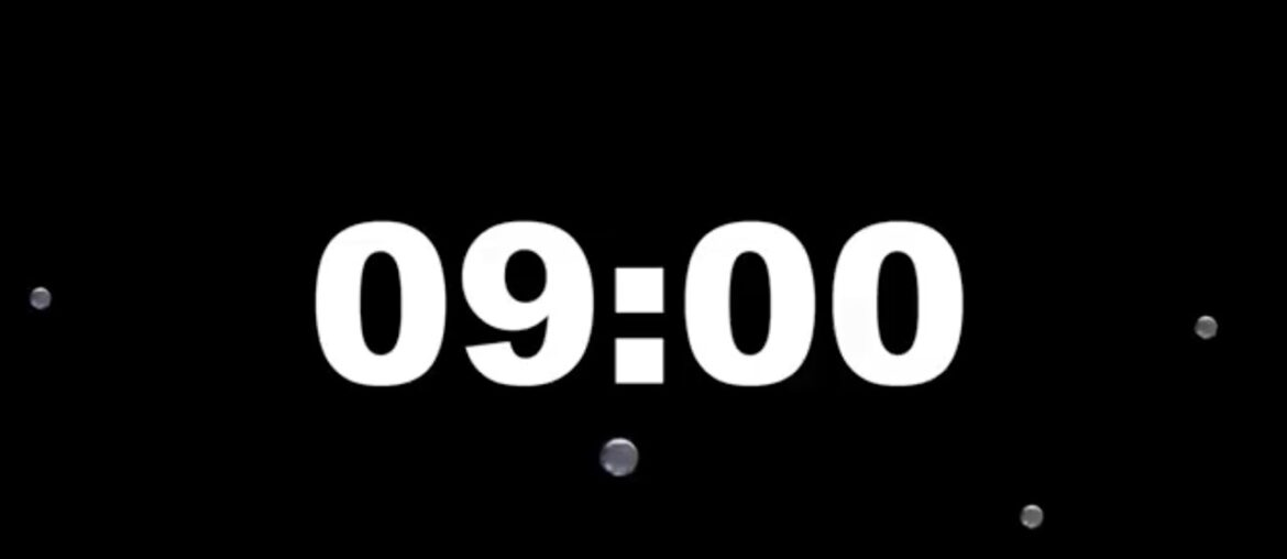 9 Minute Timer with Alarm | Simple Countdown (Full Screen) – ClockUnit