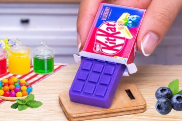 Yummy Rainbow KitKat Cake | Sweet French-Style Mini Rainbow KitKat Chocolate Cake Decorating Recipes