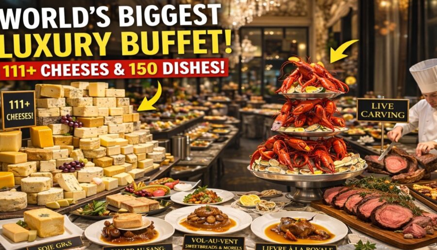 Inside the World’s Biggest Luxury Buffet 🇫🇷 | 111+ Cheeses & 150 Dishes (Guinness World Record!)