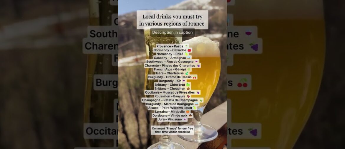 French Drinks By Region You Didn’t Know About 🇫🇷🥂 (Beyond Wine&Champagne) #francedrinks #visitfrance