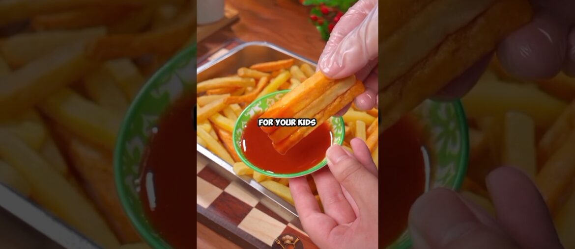 Crispy Sweet Potato & French Fries at Home 🍟 No Soggy Fries Ever #Shorts