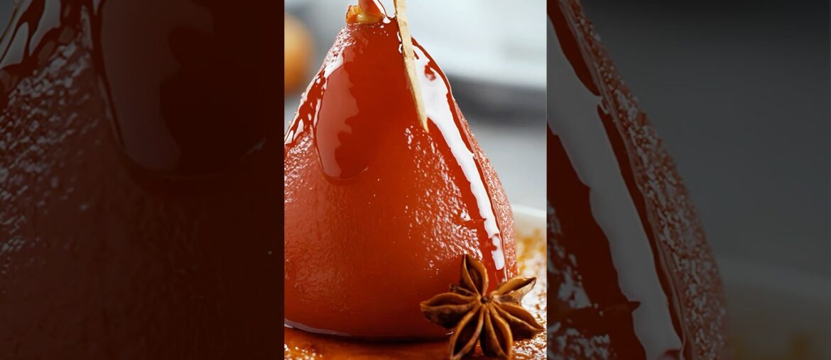 Poached Spiced Pears & Crème Brûlée ⭐ #Poached #SpicedPears #CrèmeBrûlée