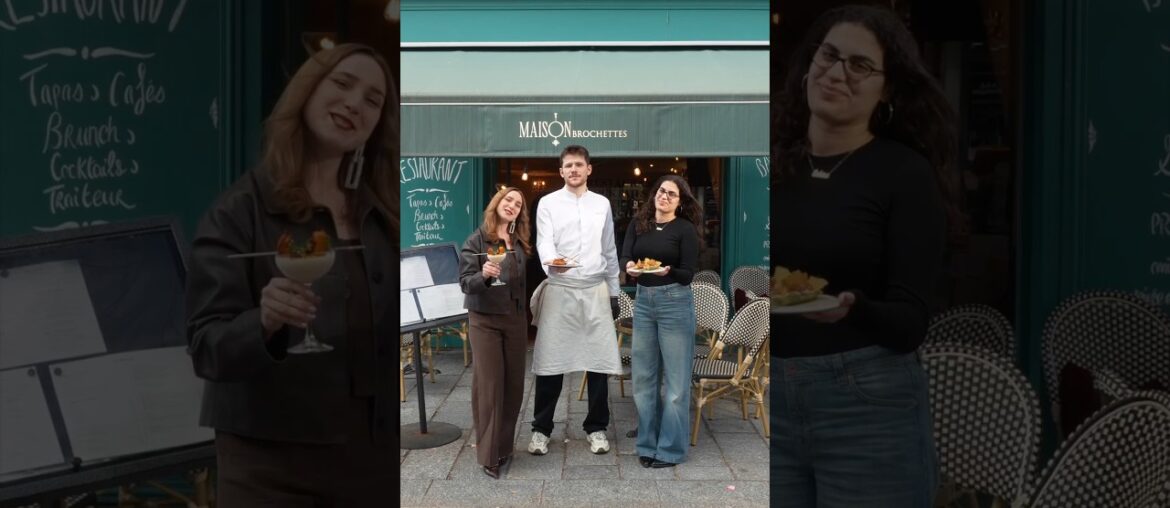 🇫🇷 Dan ce restaurant, les plats français sont revisités en brochette  !￼