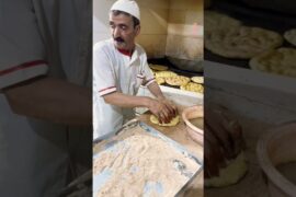 Haji Baba is baking Berber bread #shortsvideo