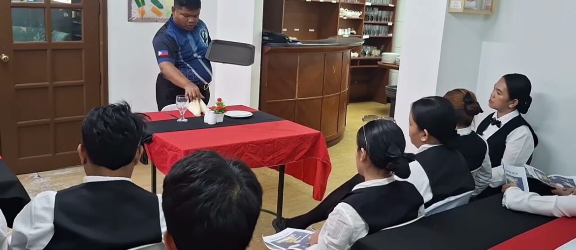 How to set up French, Russian & America dining table set up! Tesda NcII course