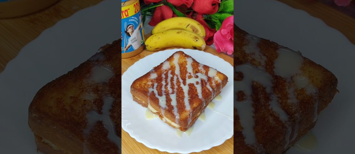 Best Peanut Butter and Banana Toast|Try this new recipe...!! #shorts