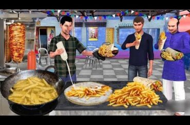 French Fries Shawarma Recipe Famous Village Street Food 🍲🍲