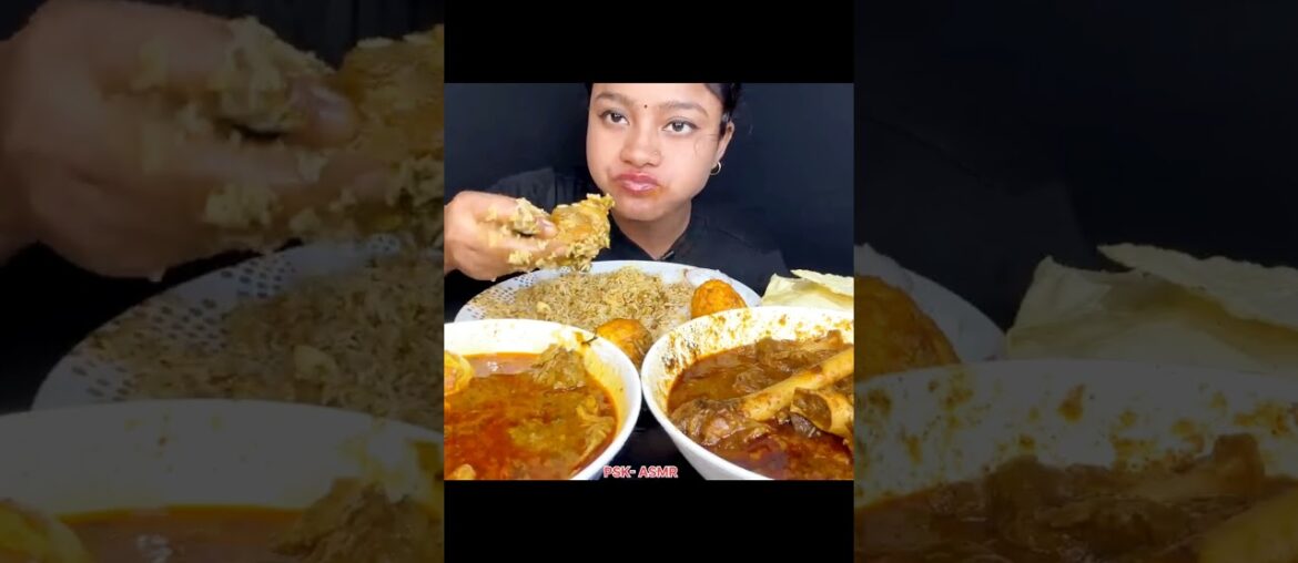 ASMR EATING SPICY 🔥🥵 CHICKEN CURRY #mukbang #asmreating #food #youtubeshorts  #chickencurry