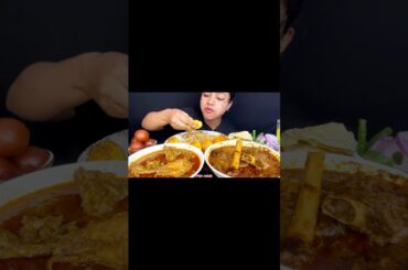 ASMR EATING SPICY 🔥🥵 EGG CURRY #mukbang #asmreating #youtubeshorts #eatingsounds #ytshorts