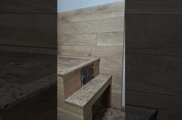 Área gourmet concluída com bancada churrasqueira!