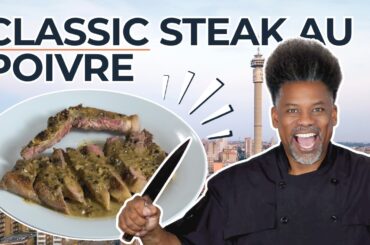 CLASSIC STEAK AU POIVRE RECIPE | LEARNING SOUTH AFRICAN PHRASES | PERFECT FRIDAY NIGHT DINNER